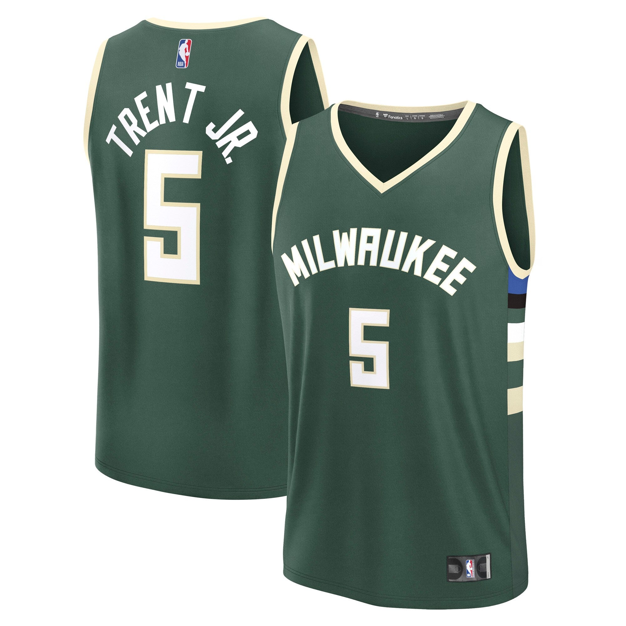 Gary Trent Jr. Milwaukee Bucks Fast Break Replica Player Jersey - Icon Edition - Hunter Green Basketball TJS0423