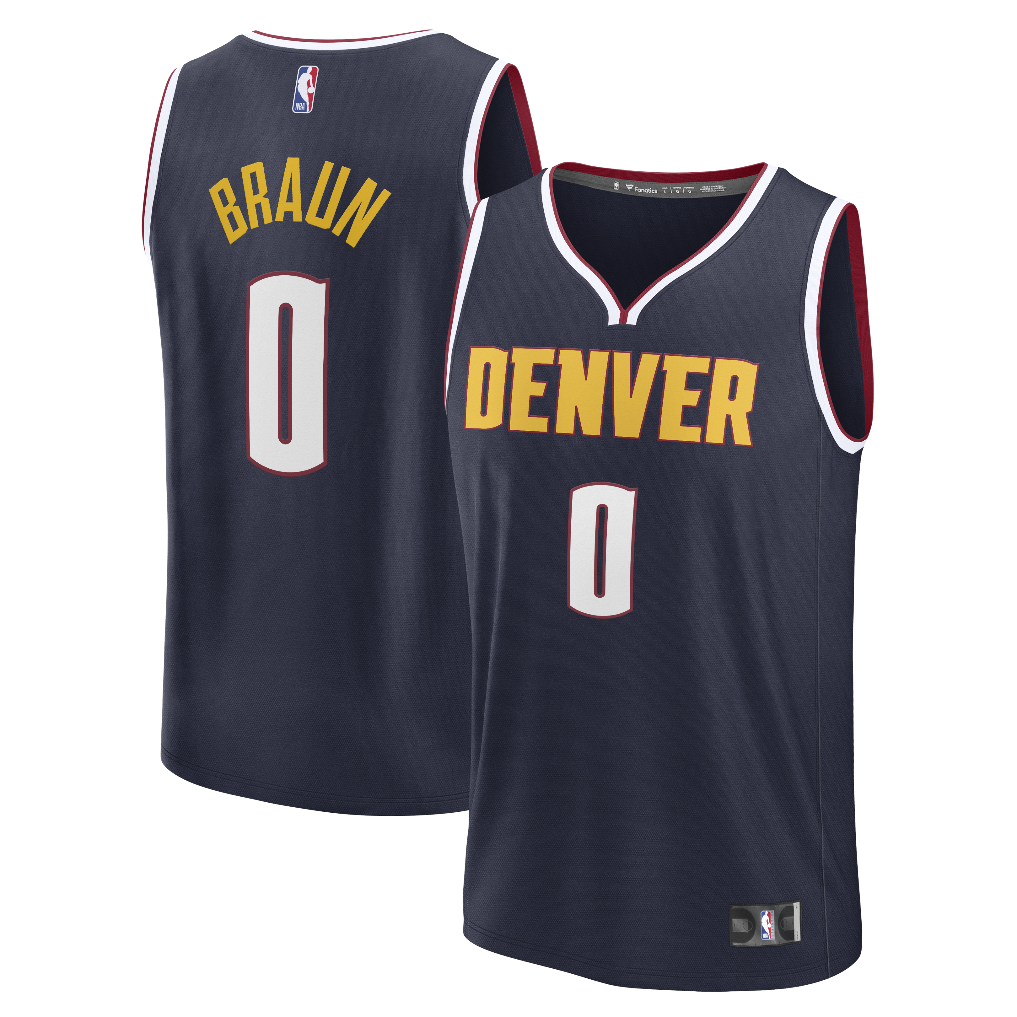Christian Braun Denver Nuggets Fast Break Replica Jersey - Icon Edition - Navy Basketball TJS0470