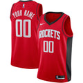Houston Rockets Custom Swingman Jersey - Icon Edition - Red Basketball TJS0396