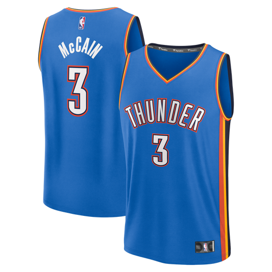 Jared McCain Oklahoma City Thunder Fast Break Replica Jersey - Icon Edition - Blue Basketball TJS0440