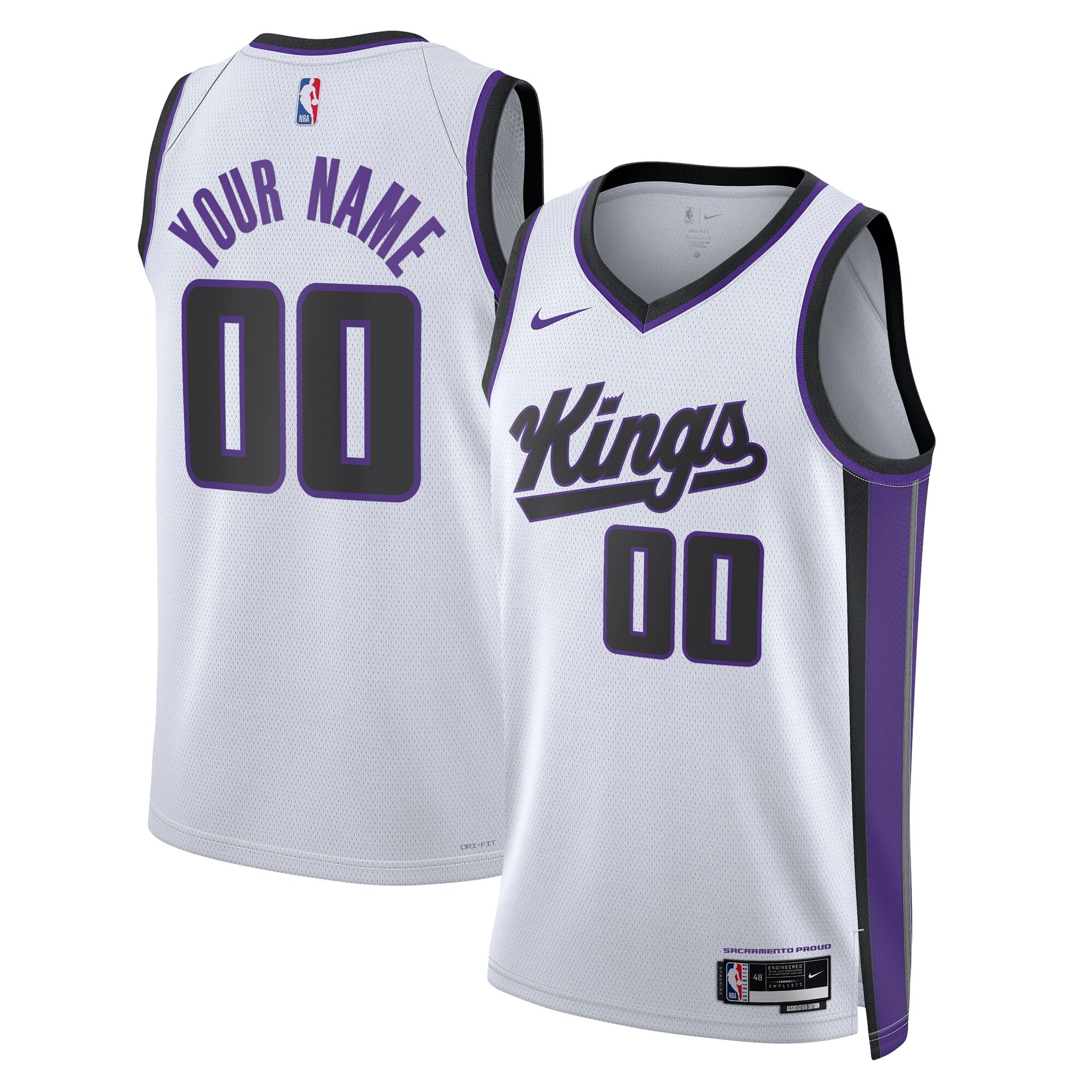 Sacramento Kings Unisex Swingman Custom Jersey - Association Edition - White Basketball TJS0449