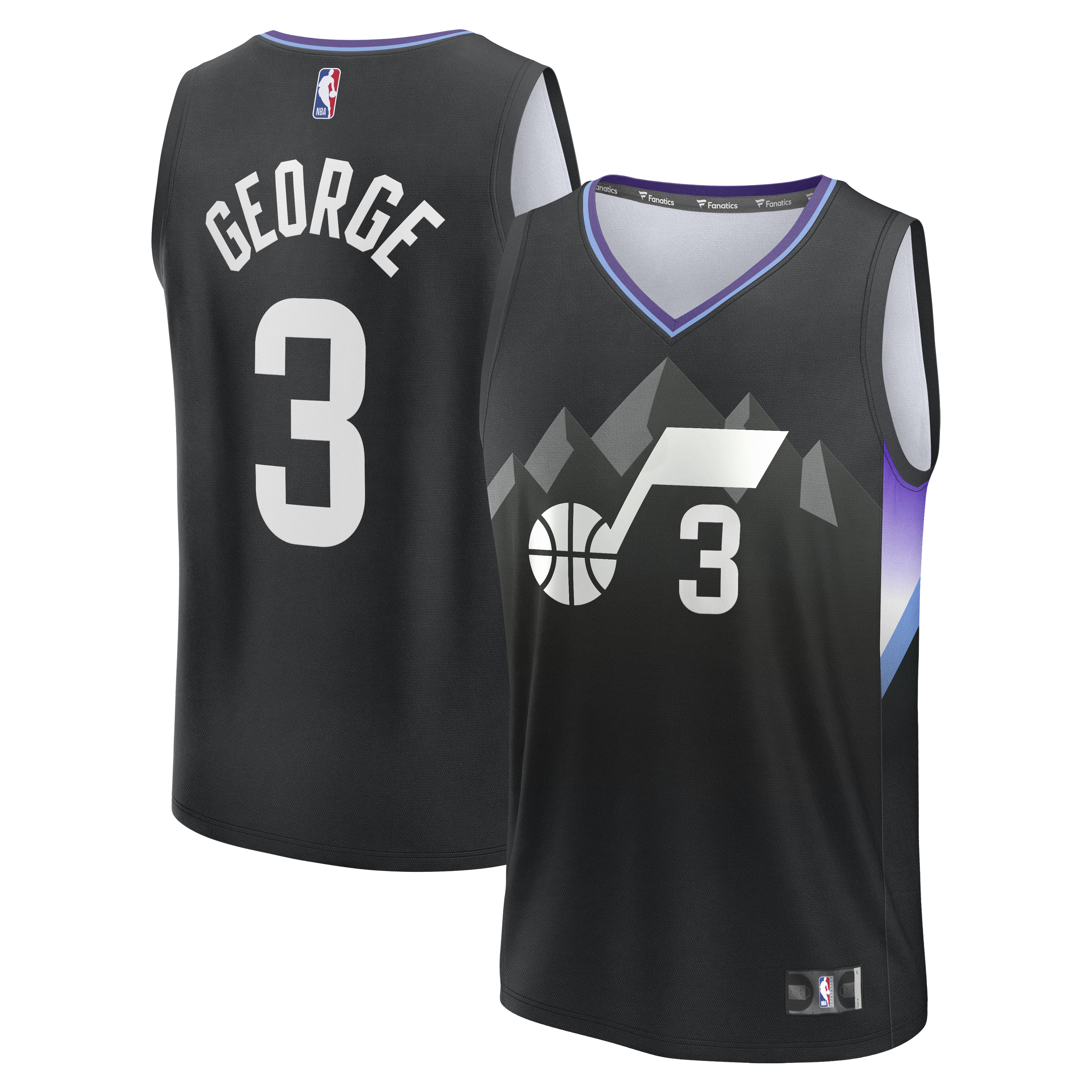 Keyonte George Utah Jazz Fast Break Replica Jersey - Statement Edition - Black Basketball TJS0473