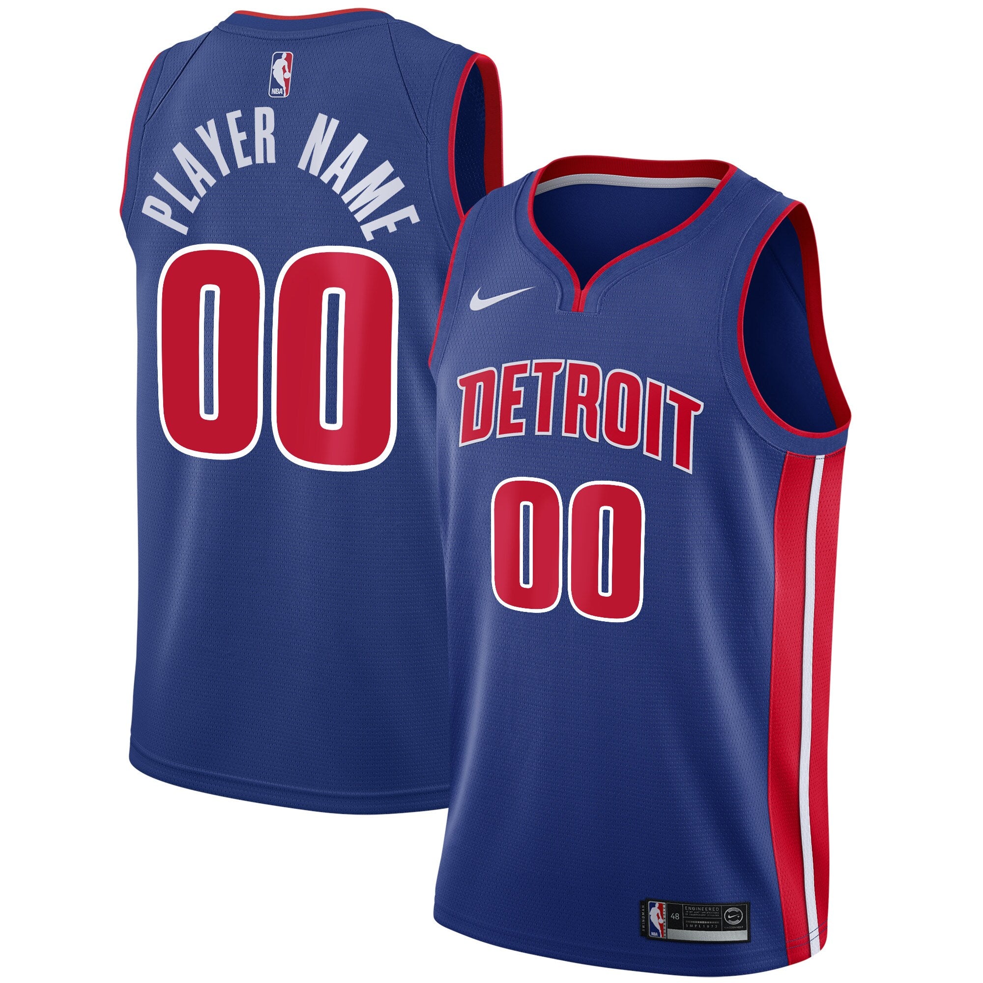 Detroit Pistons Swingman Custom Jersey Blue - Icon Edition Basketball TJS0317