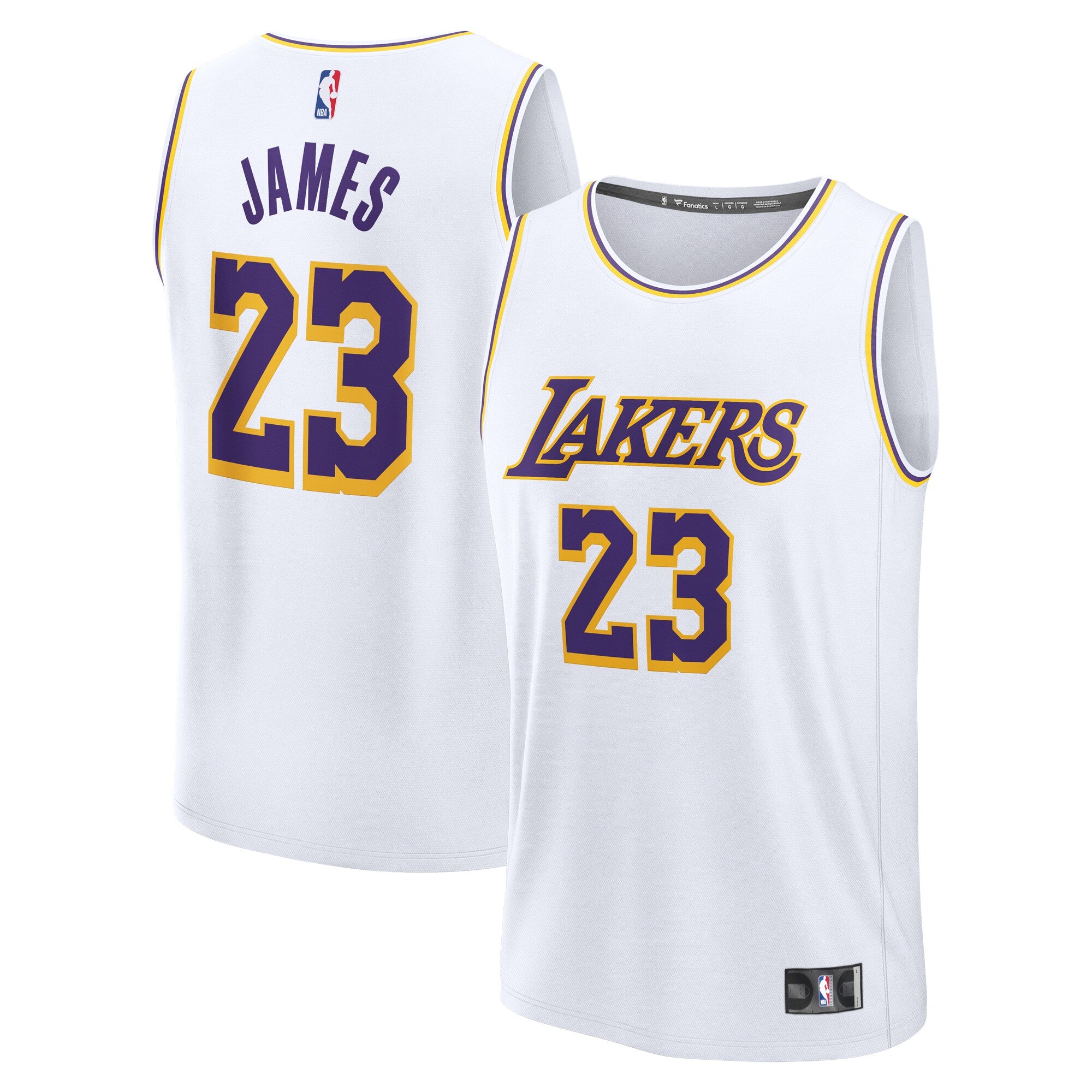 LeBron James Los Angeles Lakers Fast Break Replica Player Jersey - Association Edition - White Basketball TJS0379