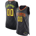Atlanta Hawks Custom Jersey Black - Icon Edition Basketball TJS0439