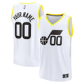 Utah Jazz Fast Break Custom Replica Jersey - Association Edition - White Basketball TJS0429