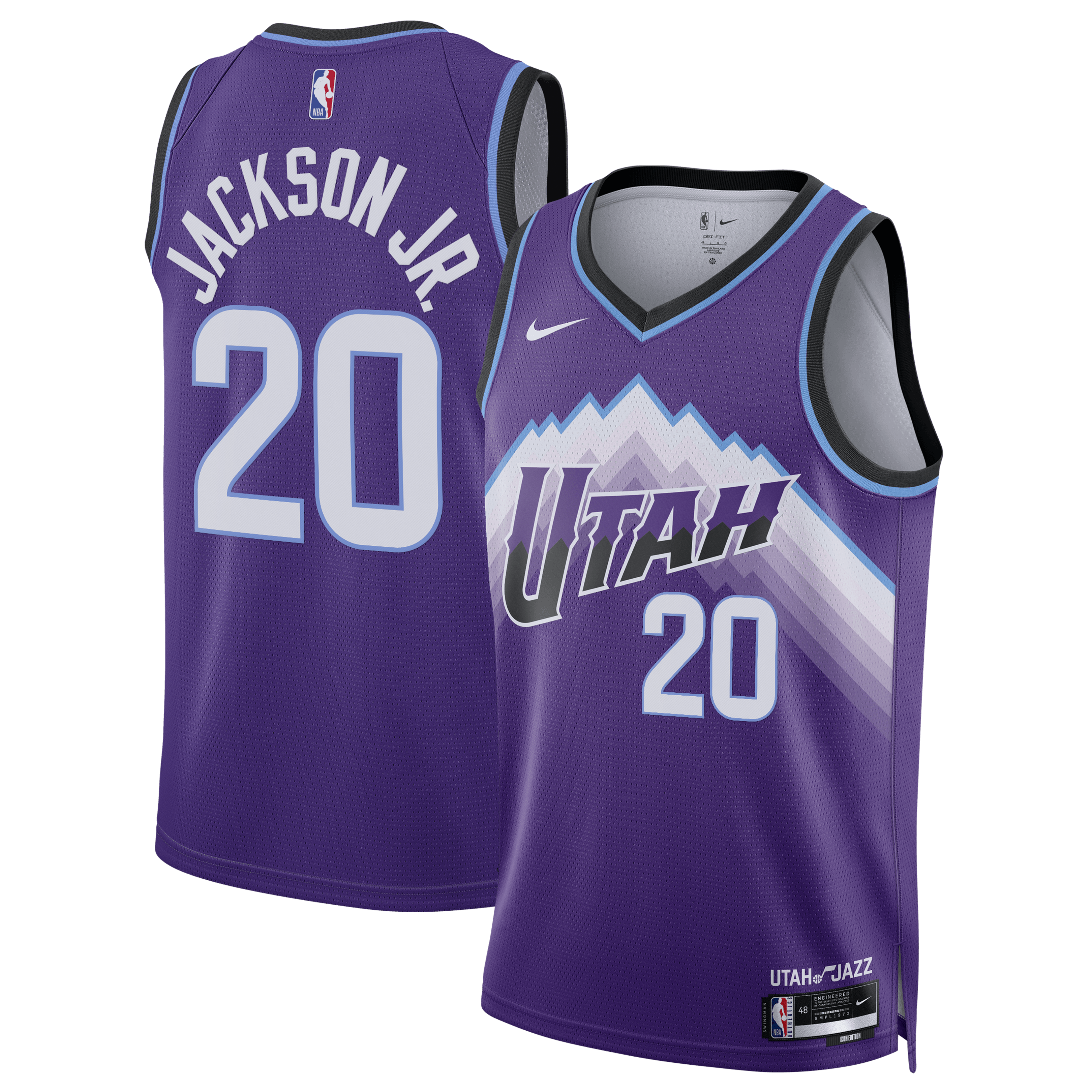 Jaren Jackson Jr. Utah Jazz Unisex Swingman Jersey - Icon Edition - Purple Basketball TJS0309