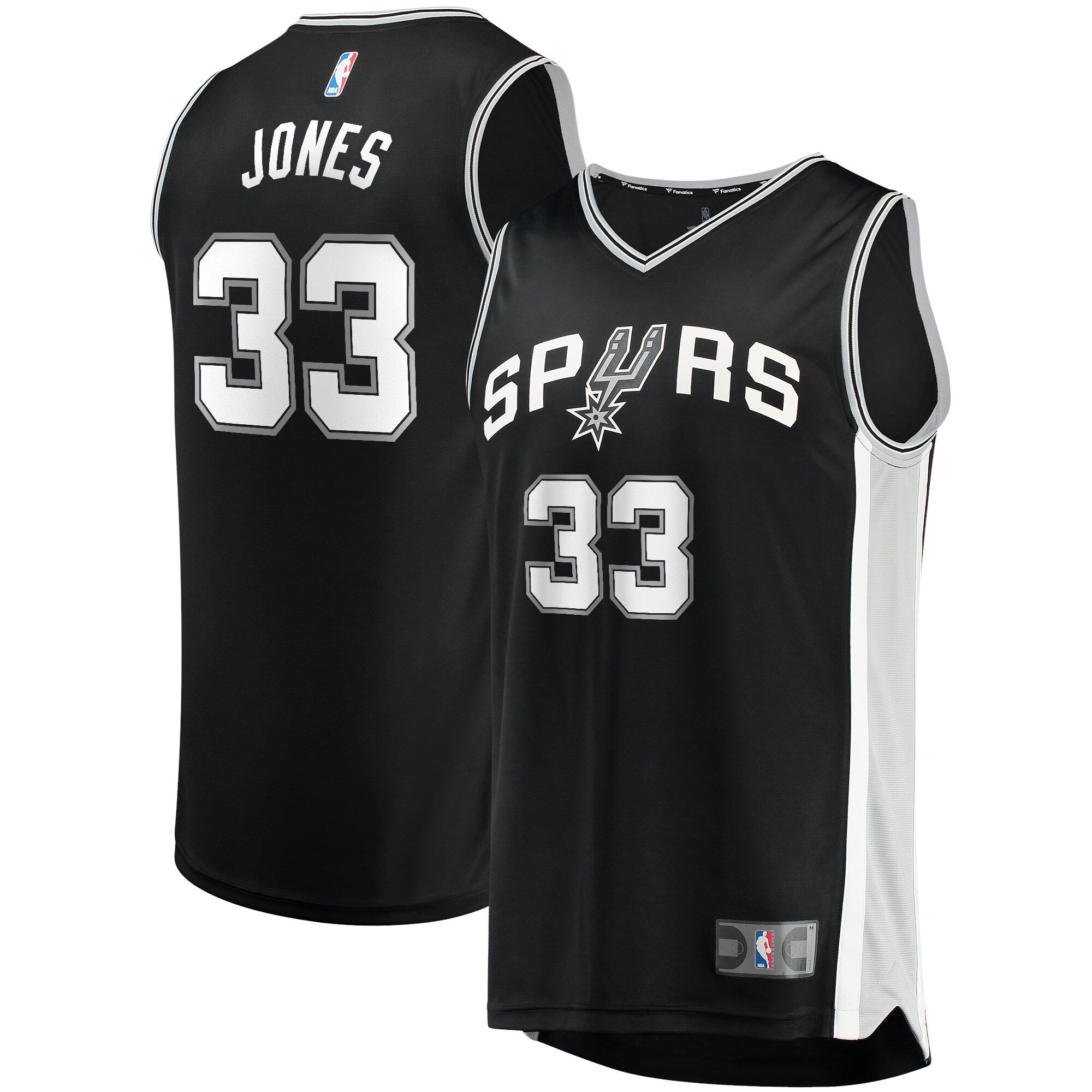 Tre Jones San Antonio Spurs Fast Break Replica Jersey - Icon Edition - Black Basketball TJS0431