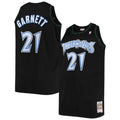 Kevin Garnett Minnesota Timberwolves M & N 1997/98 Big & Tall Hardwood Classics Swingman Jersey - Black Basketball TJS0461
