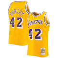 James Worthy Los Angeles Lakers M & N 1984/85 Hardwood Classics Swingman Jersey - Gold Basketball TJS0476