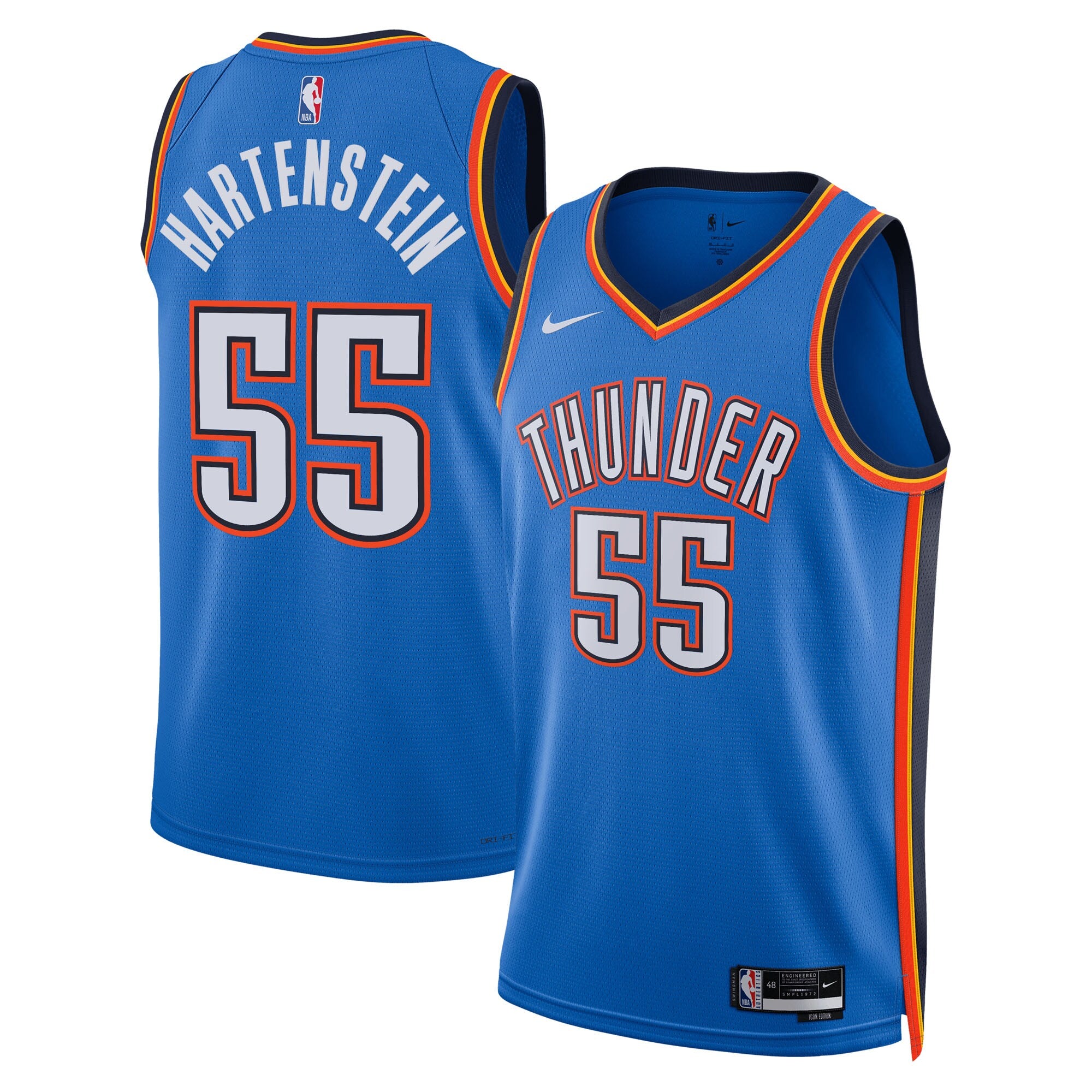 Isaiah Hartenstein Oklahoma City Thunder Unisex Swingman Jersey - Icon Edition - Blue Basketball TJS0435