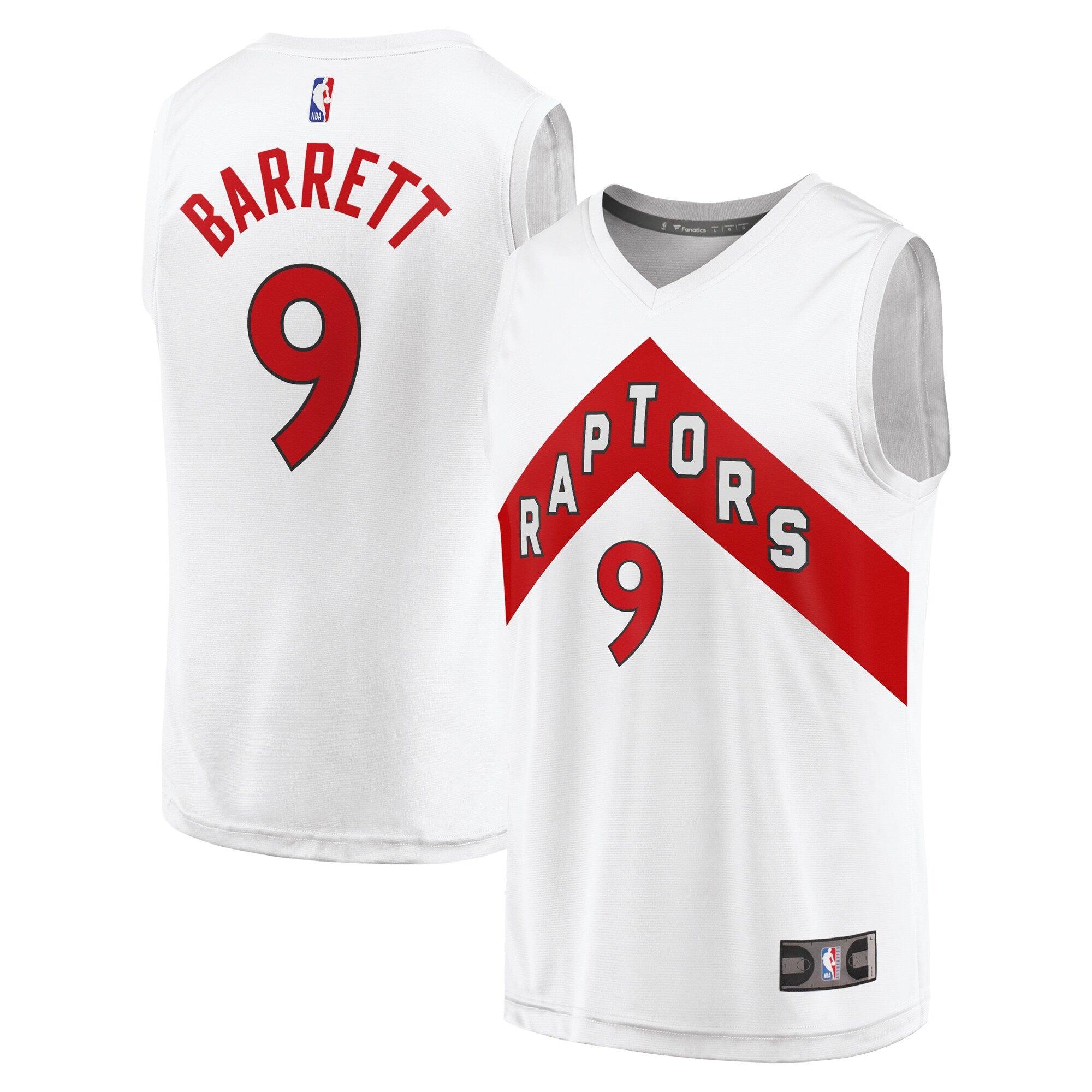 RJ Barrett Toronto Raptors Fast Break Player Jersey - Association Edition - White Basketball TJS0486