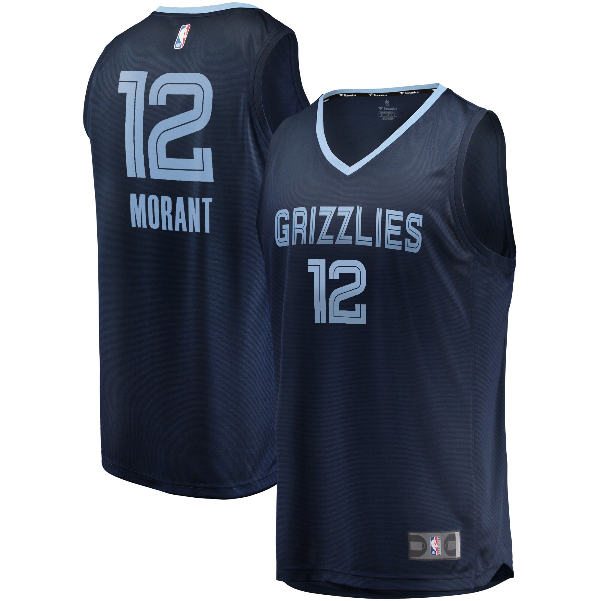 Ja Morant Memphis Grizzlies Fast Break Replica Jersey Navy - Icon Edition Basketball TJS0305