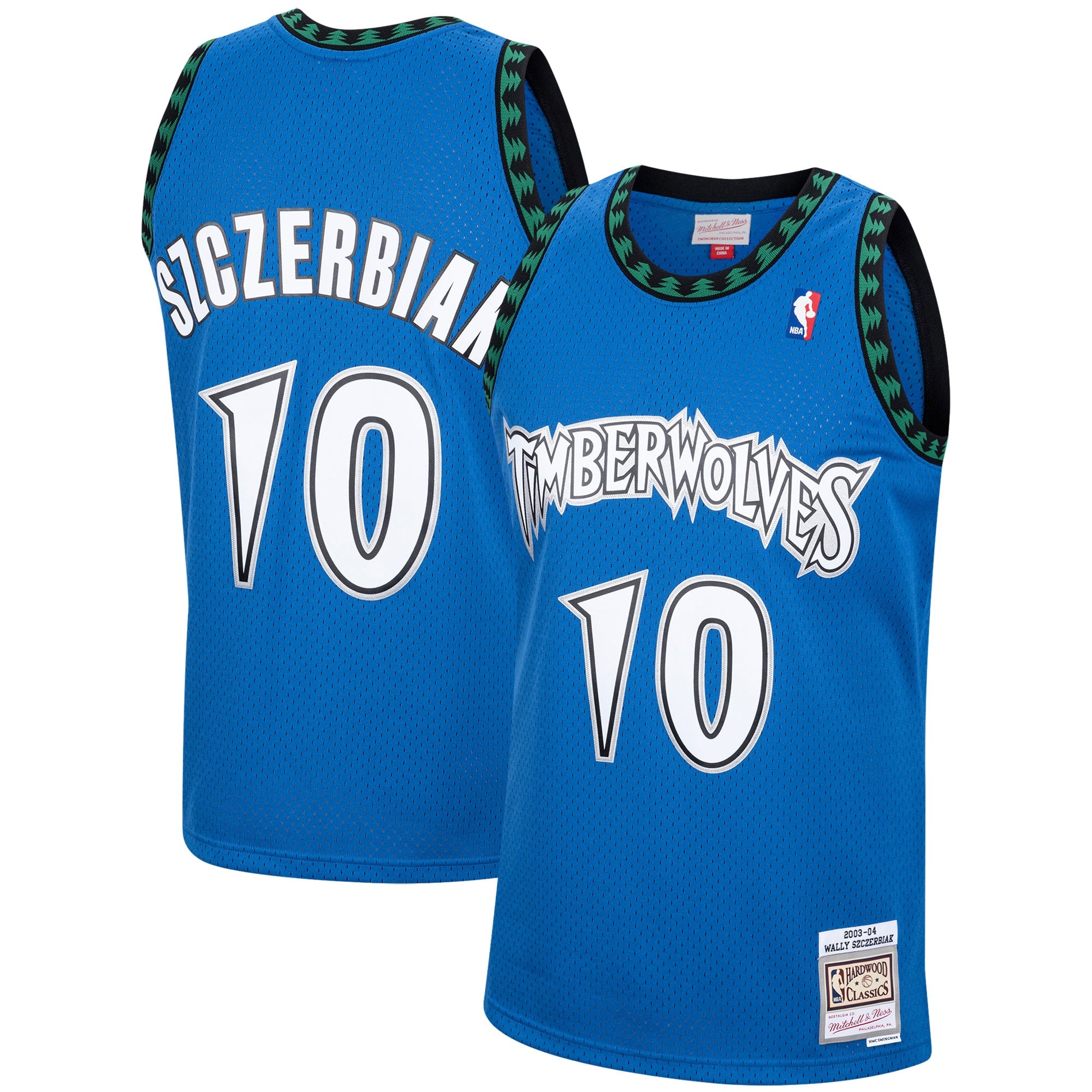 Wally Szczerbiak Minnesota Timberwolves M & N 2003/04 Hardwood Classics Swingman Jersey - Blue Basketball TJS0322
