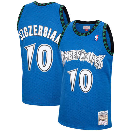 Wally Szczerbiak Minnesota Timberwolves M & N 2003/04 Hardwood Classics Swingman Jersey - Blue Basketball TJS0322