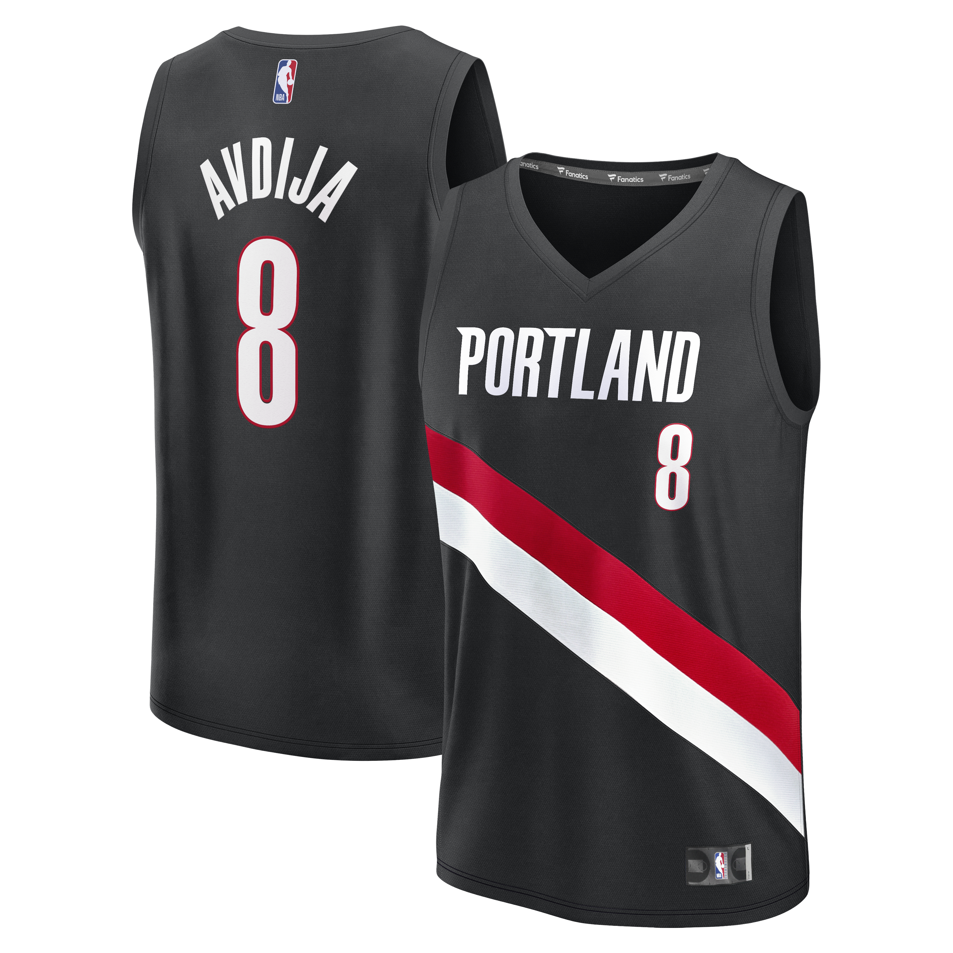 Deni Avdija Portland Trail Blazers Fast Break Replica Jersey - Icon Edition - Black Basketball TJS0488