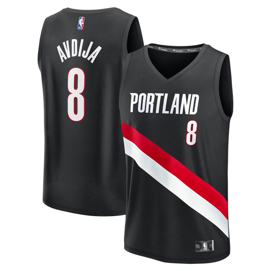 Deni Avdija Portland Trail Blazers Fast Break Replica Jersey - Icon Edition - Black Basketball TJS0488