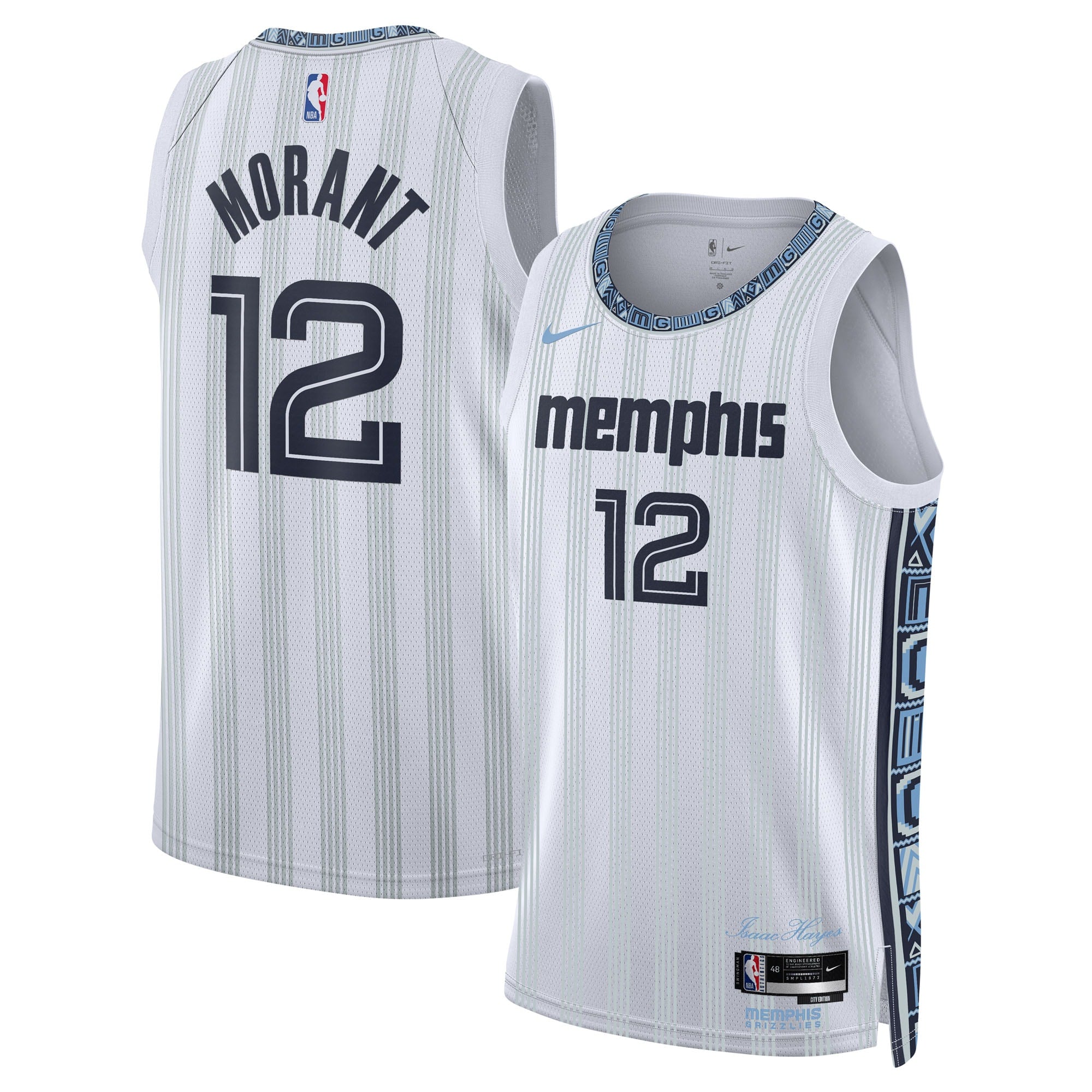 Ja Morant Memphis Grizzlies Unisex 2025/26 Swingman Jersey - White - City Edition Basketball TJS0460