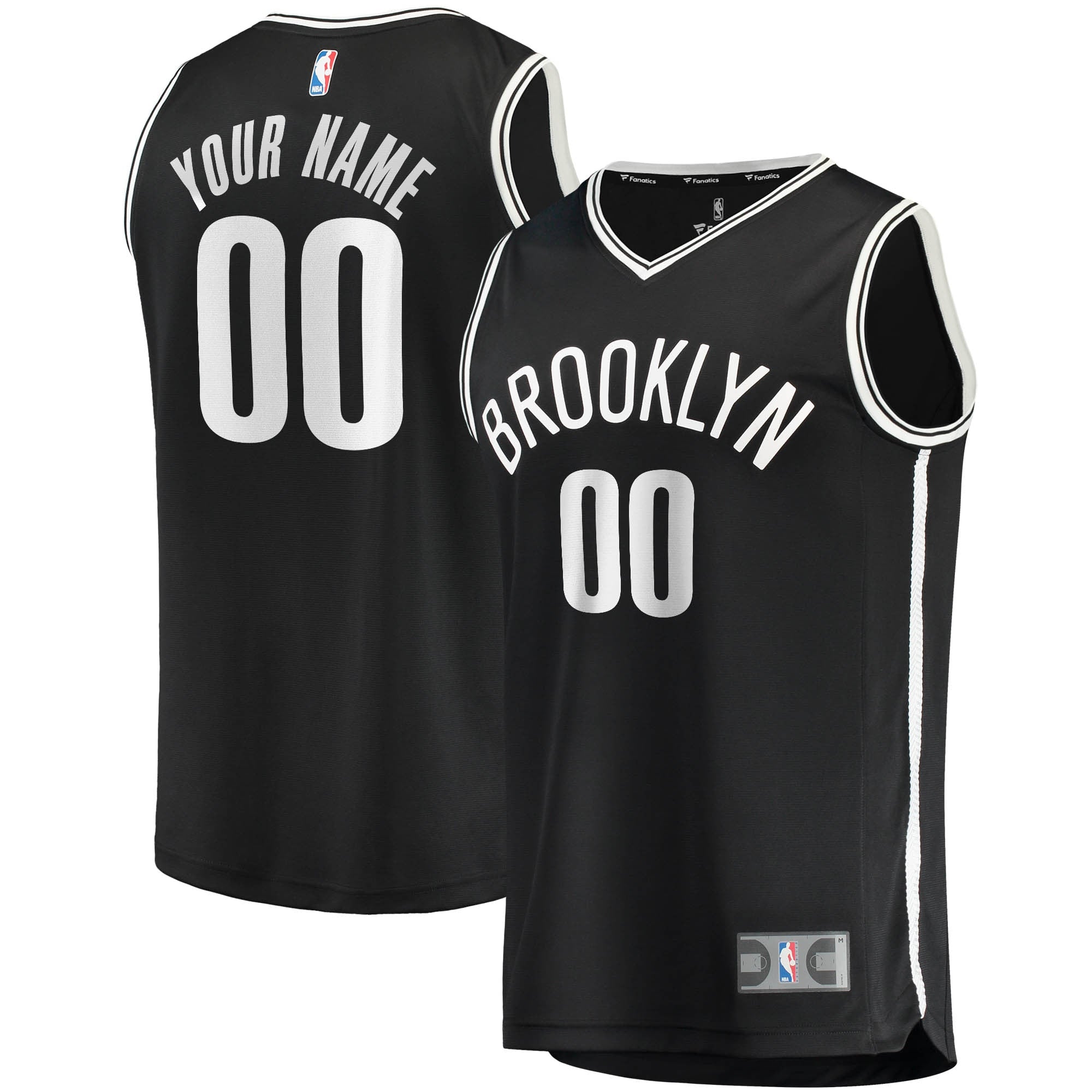 Brooklyn Nets Fast Break Custom Replica Jersey Black - Icon Edition Basketball TJS0306