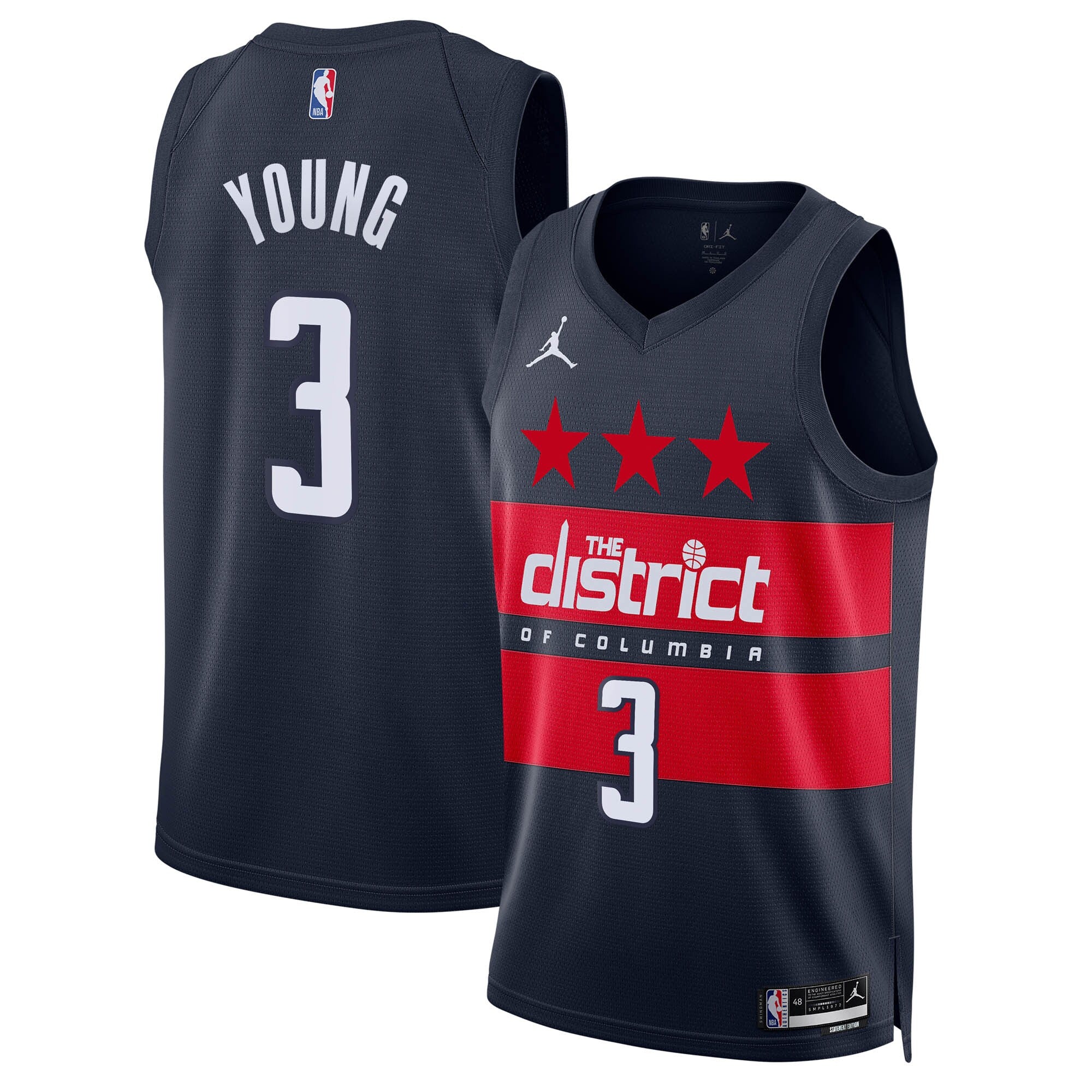 Trae Young Washington Wizards Jordan Brand Unisex Swingman Jersey - Statement Edition - Navy Basketball TJS0483