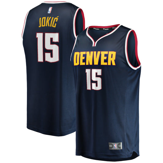 Nikola Jokic Denver Nuggets Fast Break Player Jersey - Icon Edition - Navy Basketball TJS0340