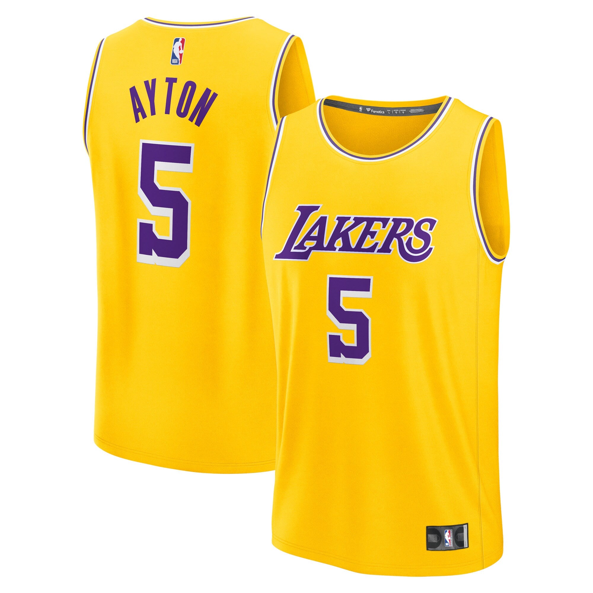 Deandre Ayton Los Angeles Lakers Fast Break Replica Player Jersey - Icon Edition - Gold Basketball TJS0318