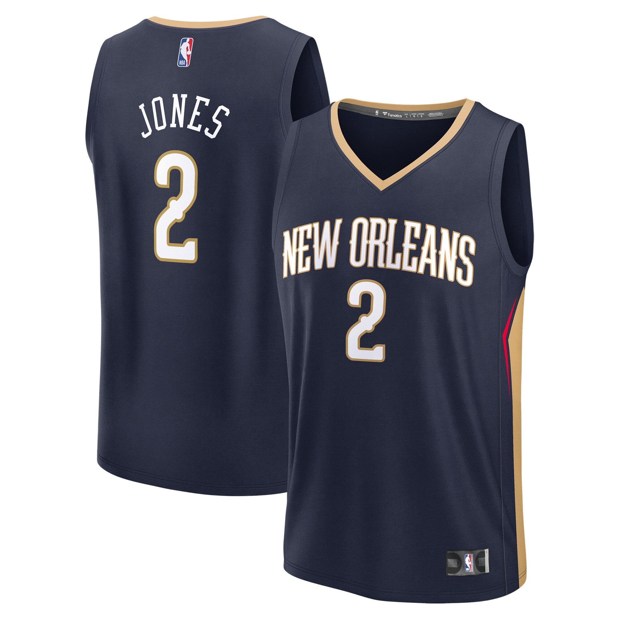 Herbert Jones New Orleans Pelicans Fast Break Replica Player Jersey - Icon Edition - Navy Basketball TJS0427