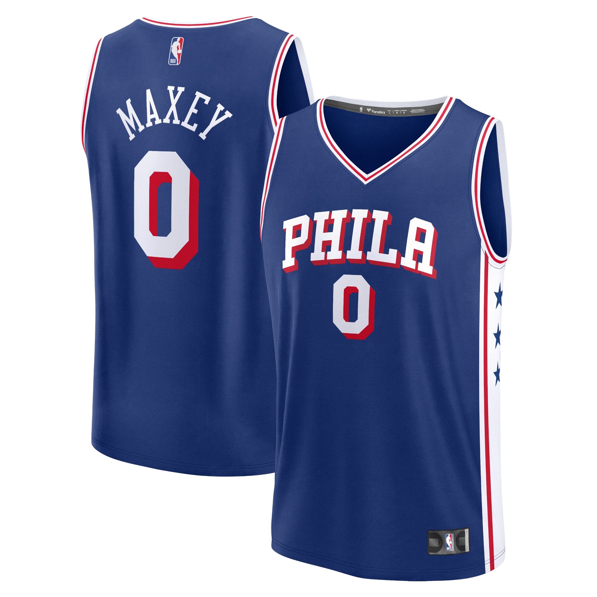 Tyrese Maxey Philadelphia 76ers Fast Break Replica Jersey - Icon Edition - Royal Basketball TJS0360