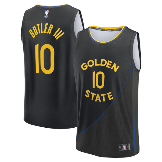 Jimmy Butler III Golden State Warriors Fast Break Replica Player Jersey - Statement Edition - Black Basketball TJS0343
