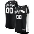 San Antonio Spurs Fast Break Custom Replica Jersey Black - Icon Edition Basketball TJS0481