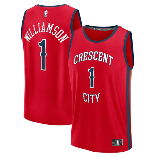 Zion Williamson New Orleans Pelicans Fast Break Replica Player Jersey - Statement Edition - Red Basketball TJS0351