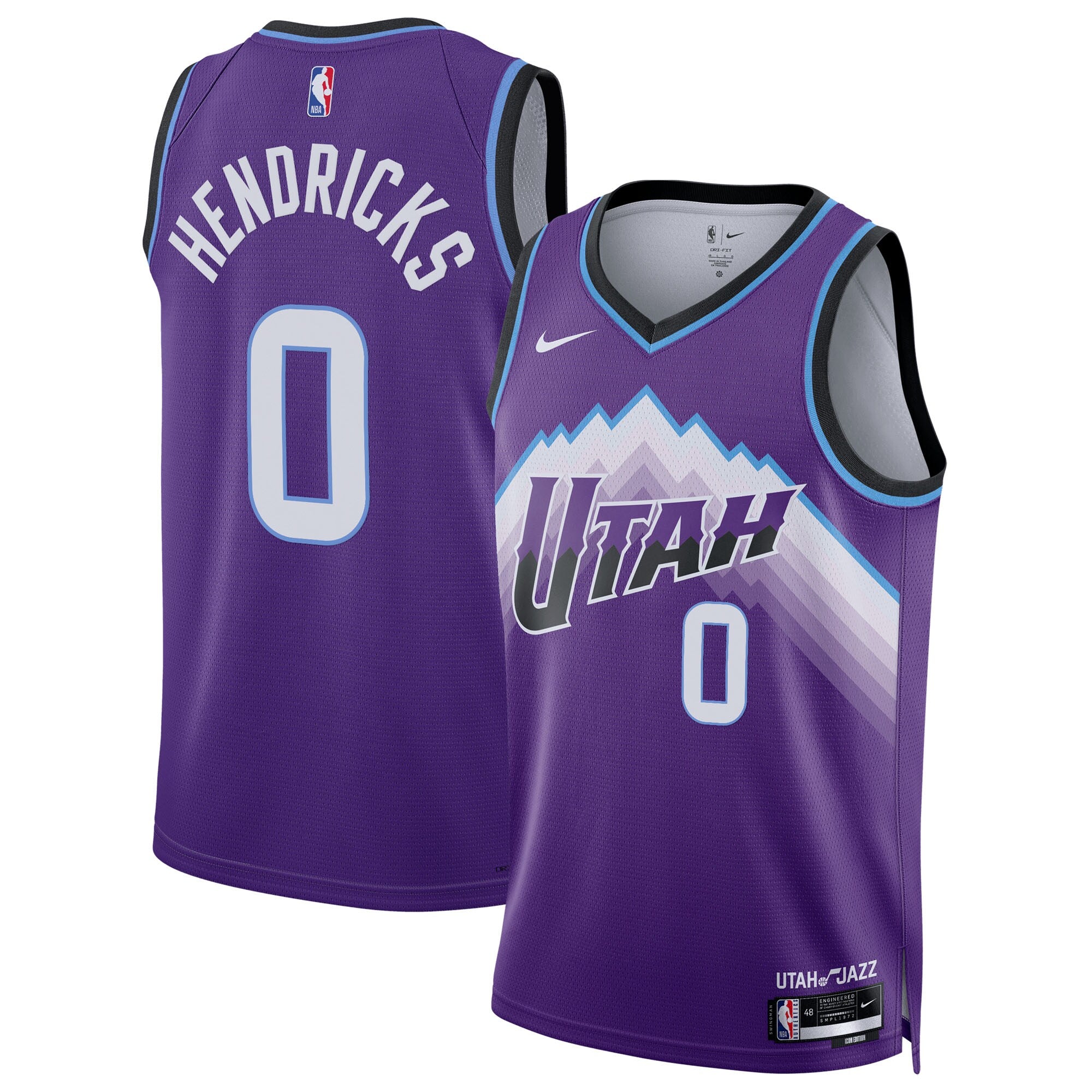 Taylor Hendricks Utah Jazz Unisex Swingman Jersey - Icon Edition - Purple Basketball TJS0415