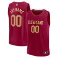 Cleveland Cavaliers Fast Break Custom Jersey - Wine - Icon Edition Basketball TJS0315