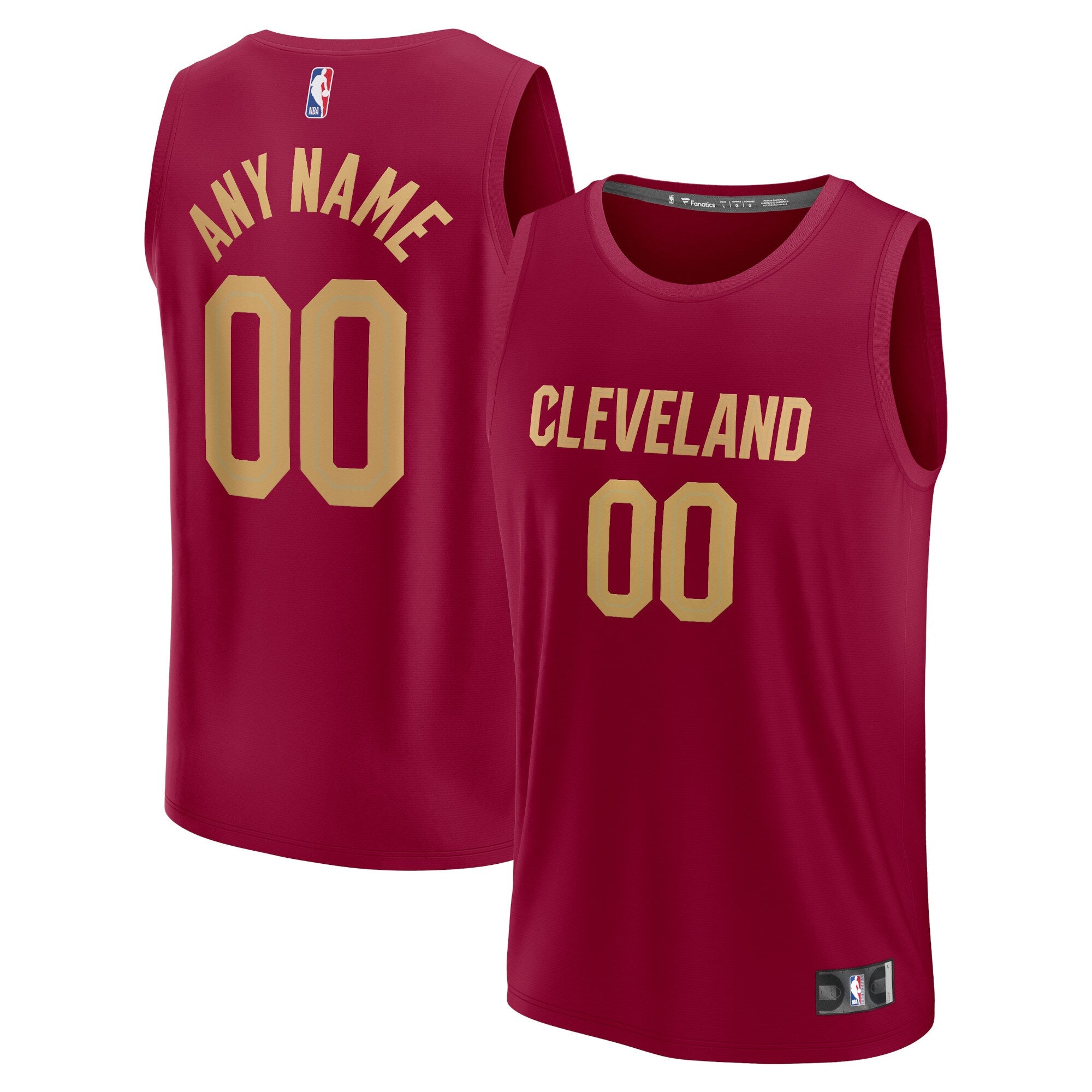 Cleveland Cavaliers Fast Break Custom Jersey - Wine - Icon Edition Basketball TJS0315