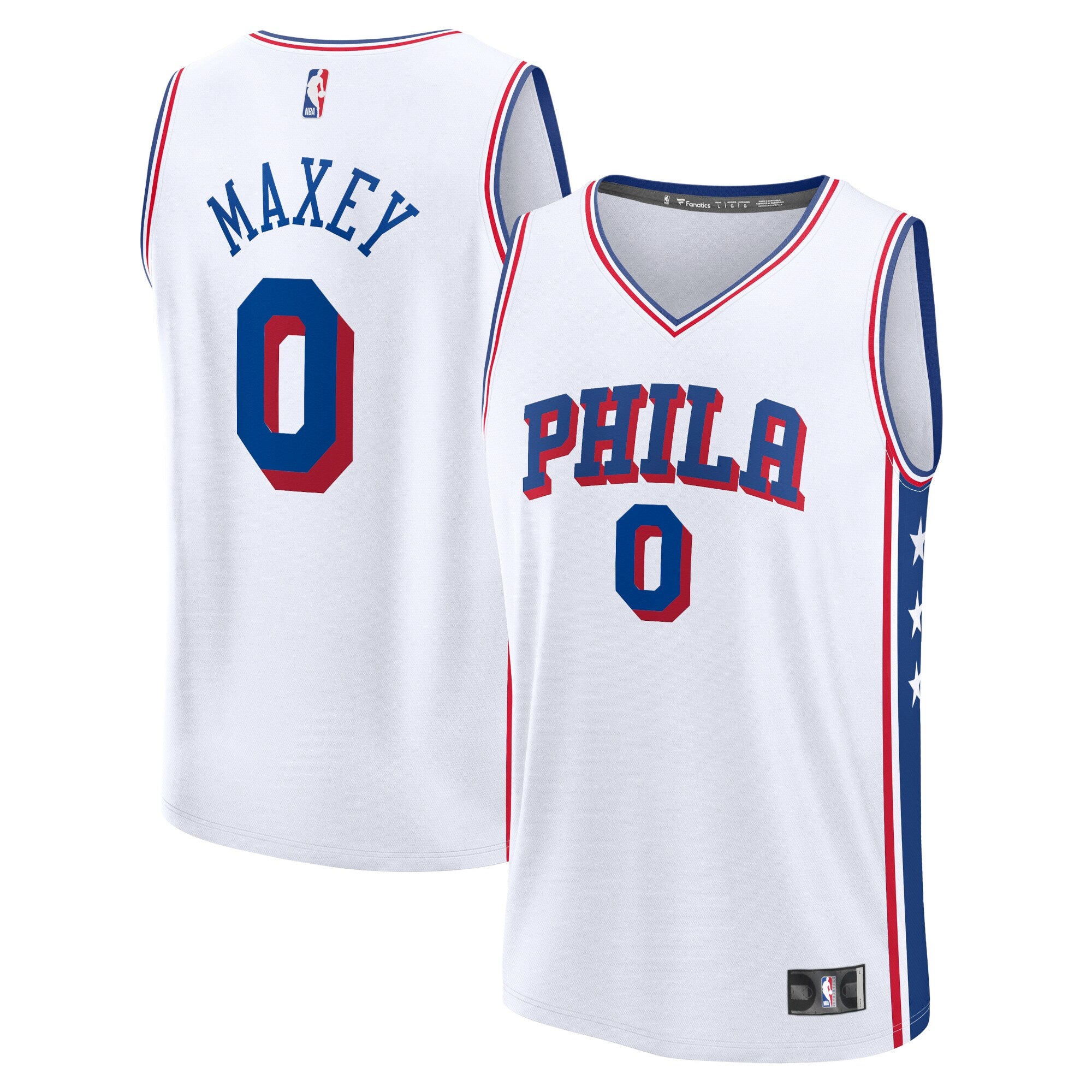 Tyrese Maxey Philadelphia 76ers Fast Break Replica Player Jersey - Association Edition - White Basketball TJS0404