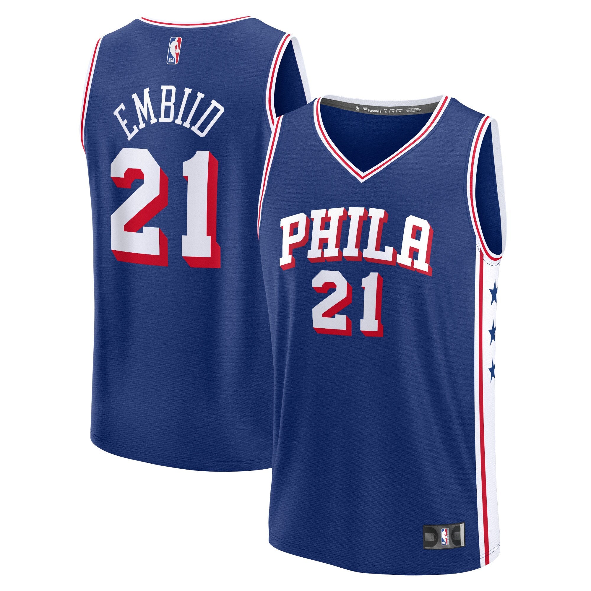 Joel Embiid Philadelphia 76ers Fast Break Replica Jersey - Icon Edition - Royal Basketball TJS0417