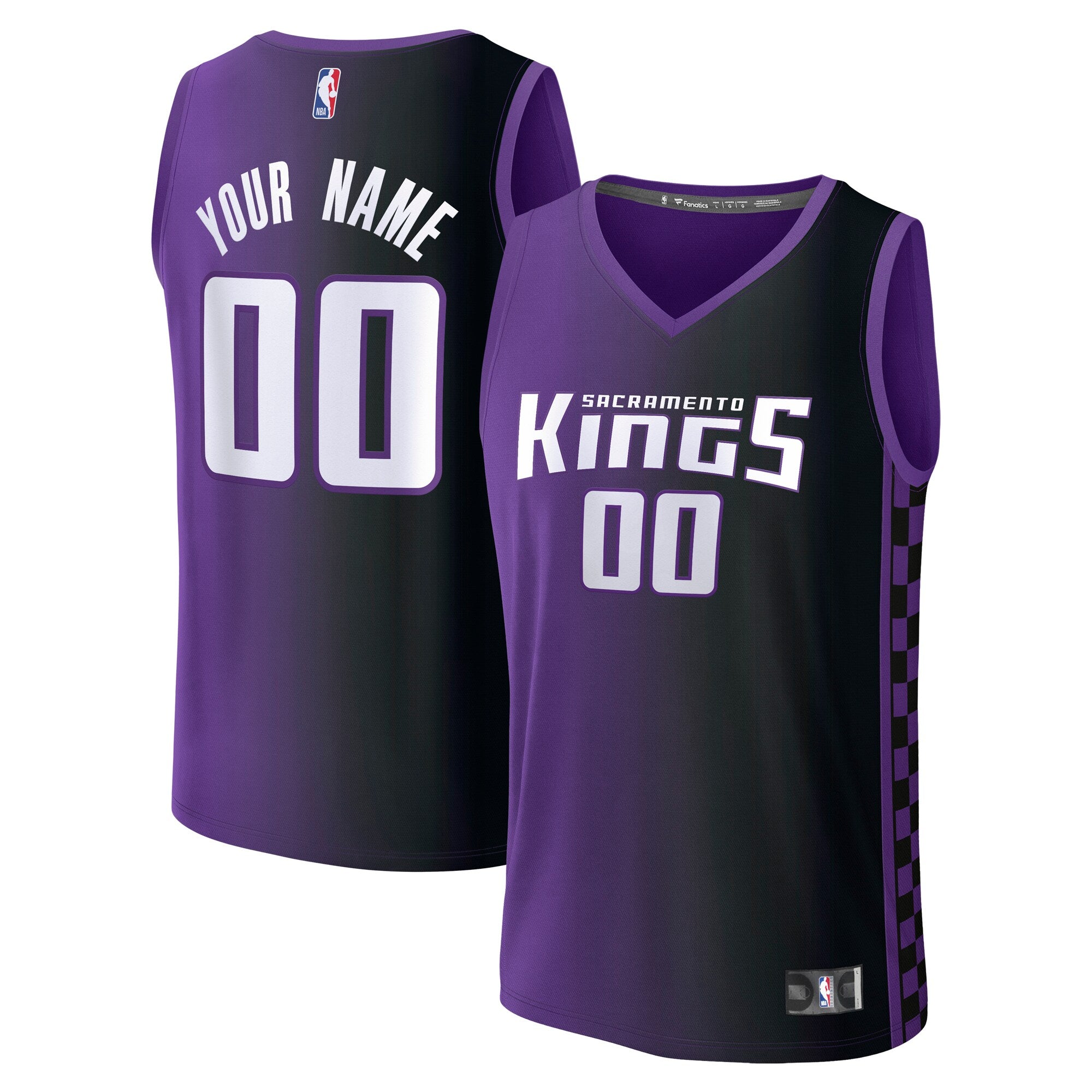 Sacramento Kings Fast Break Custom Jersey - Statement Edition - Purple Basketball TJS0321