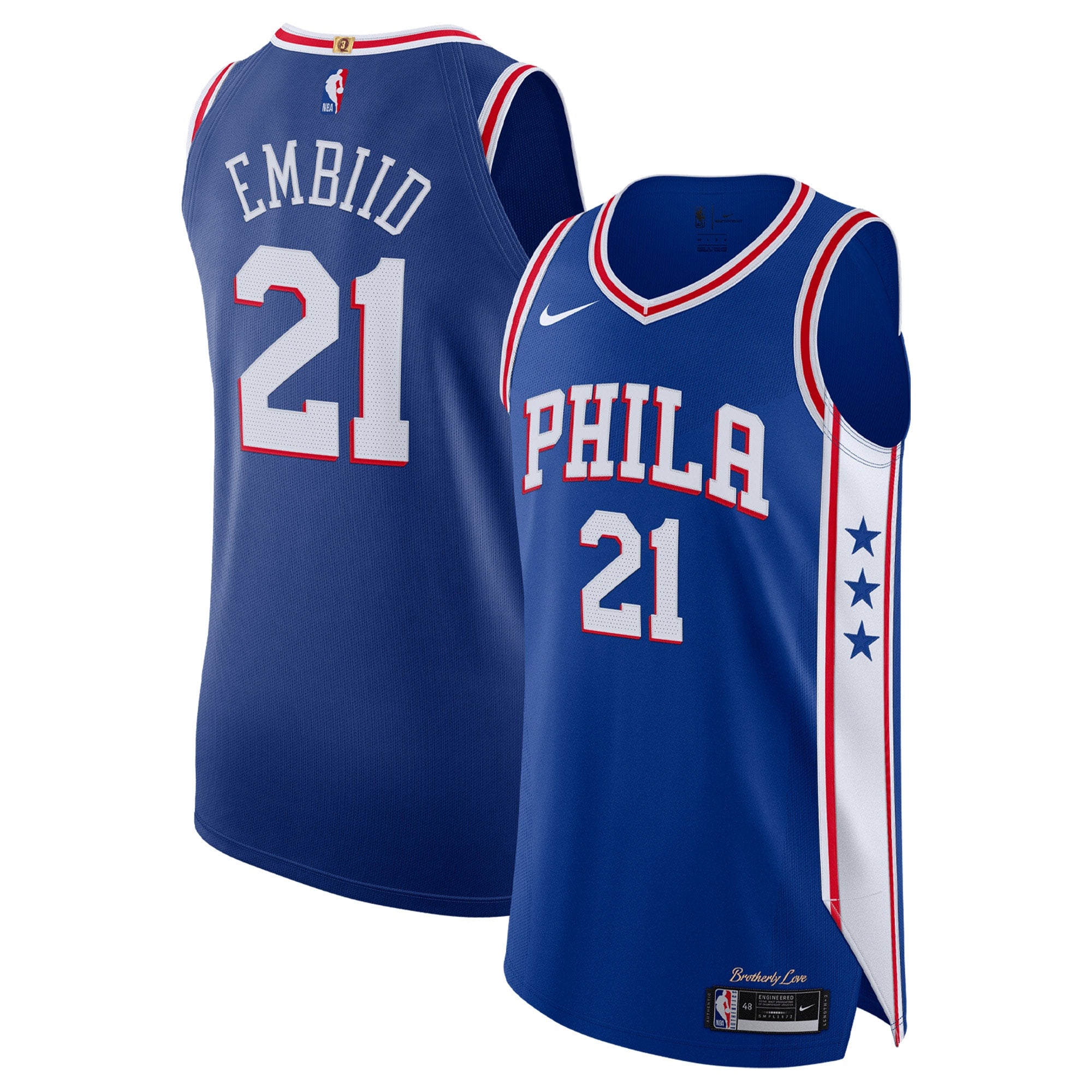 Joel Embiid Philadelphia 76ers Jersey - Icon Edition - Royal Basketball TJS0302