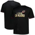 Cleveland Cavaliers Big & Tall Pop Full-Button Jersey - Black Basketball TJS0548