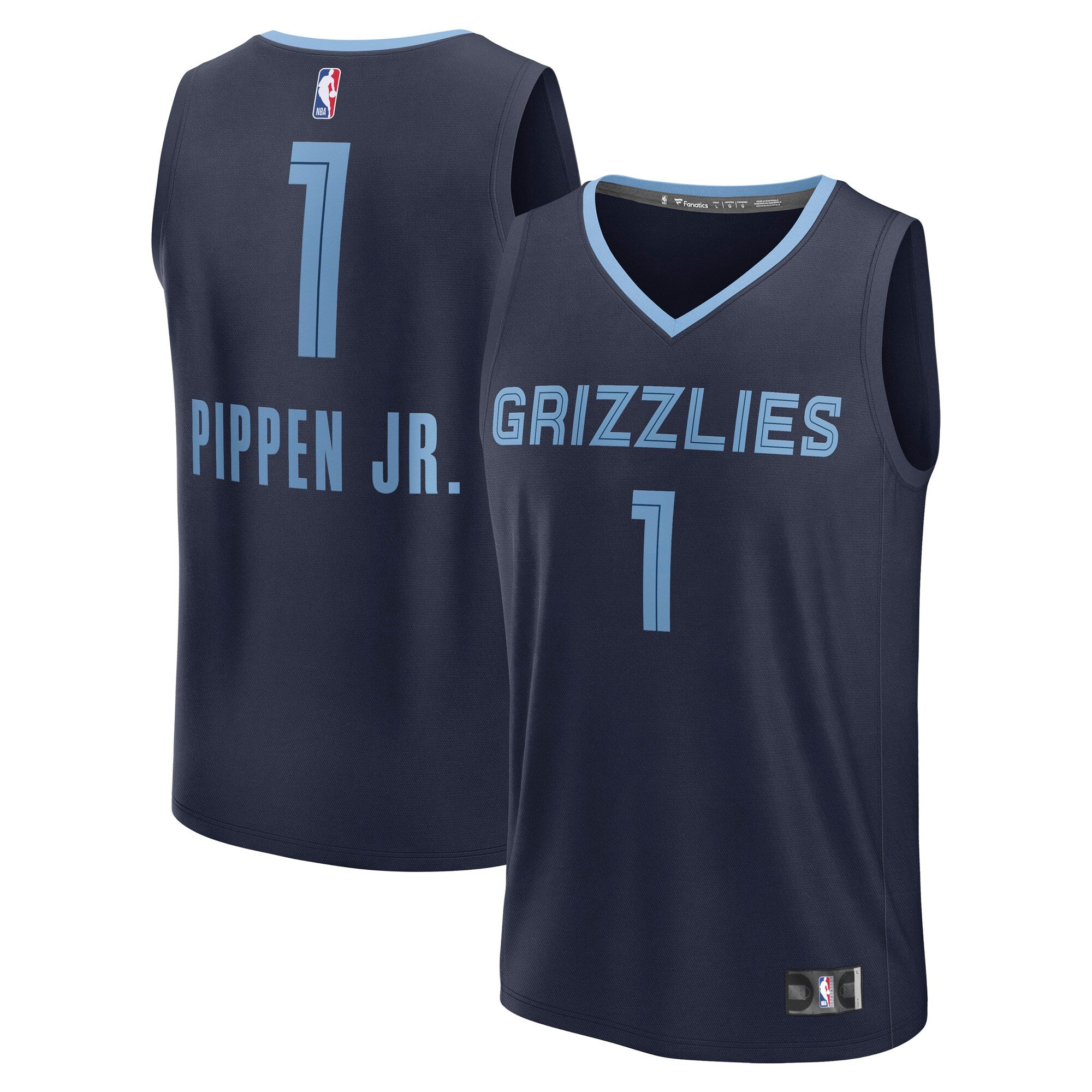 Scotty Pippen Jr. Memphis Grizzlies Fast Break Replica Player Jersey - Icon Edition - Navy Basketball TJS0524