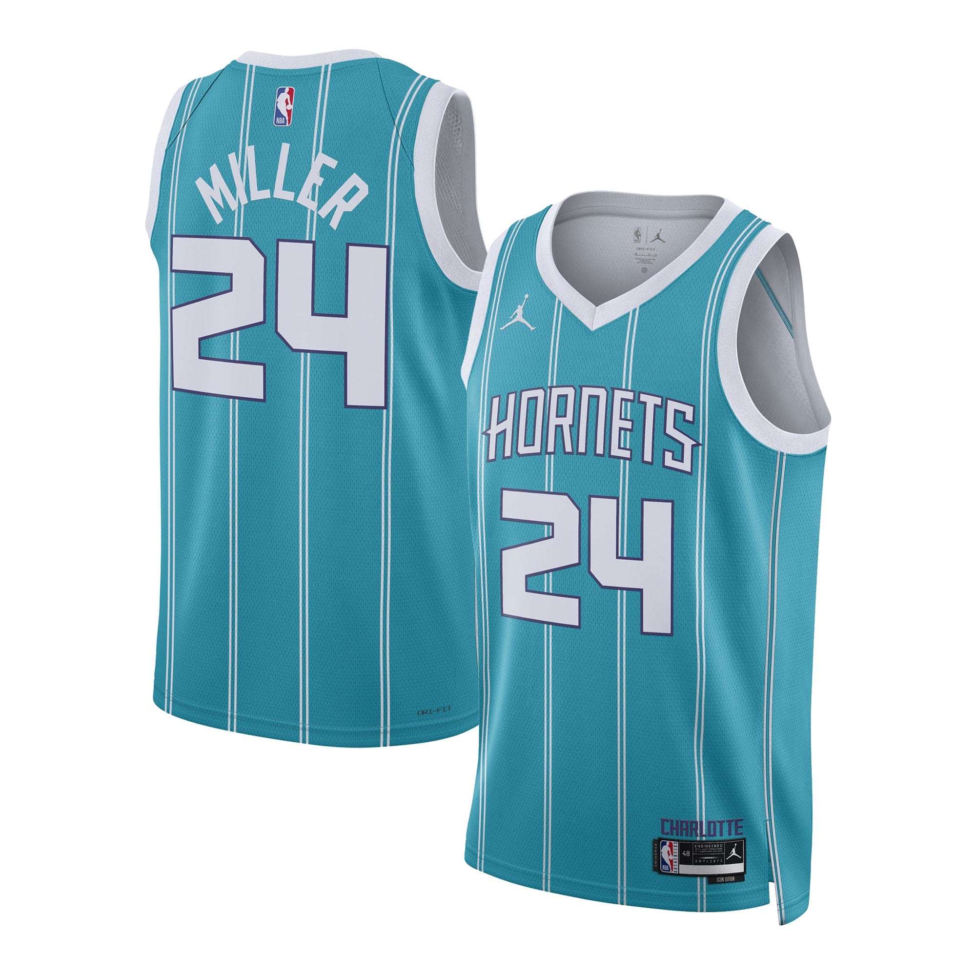 Brandon Miller Charlotte Hornets Unisex Draft Swingman Jersey - Icon Edition - Teal Basketball TJS0540