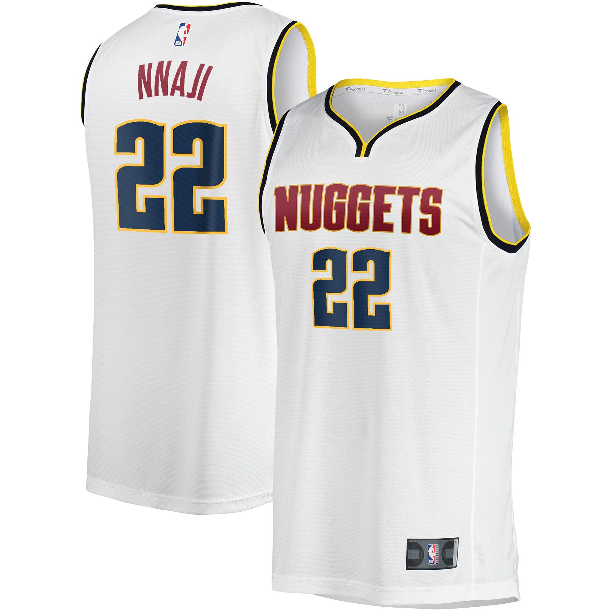 Zeke Nnaji Denver Nuggets Fast Break Player Jersey - Association Edition - White Basketball TJS0390