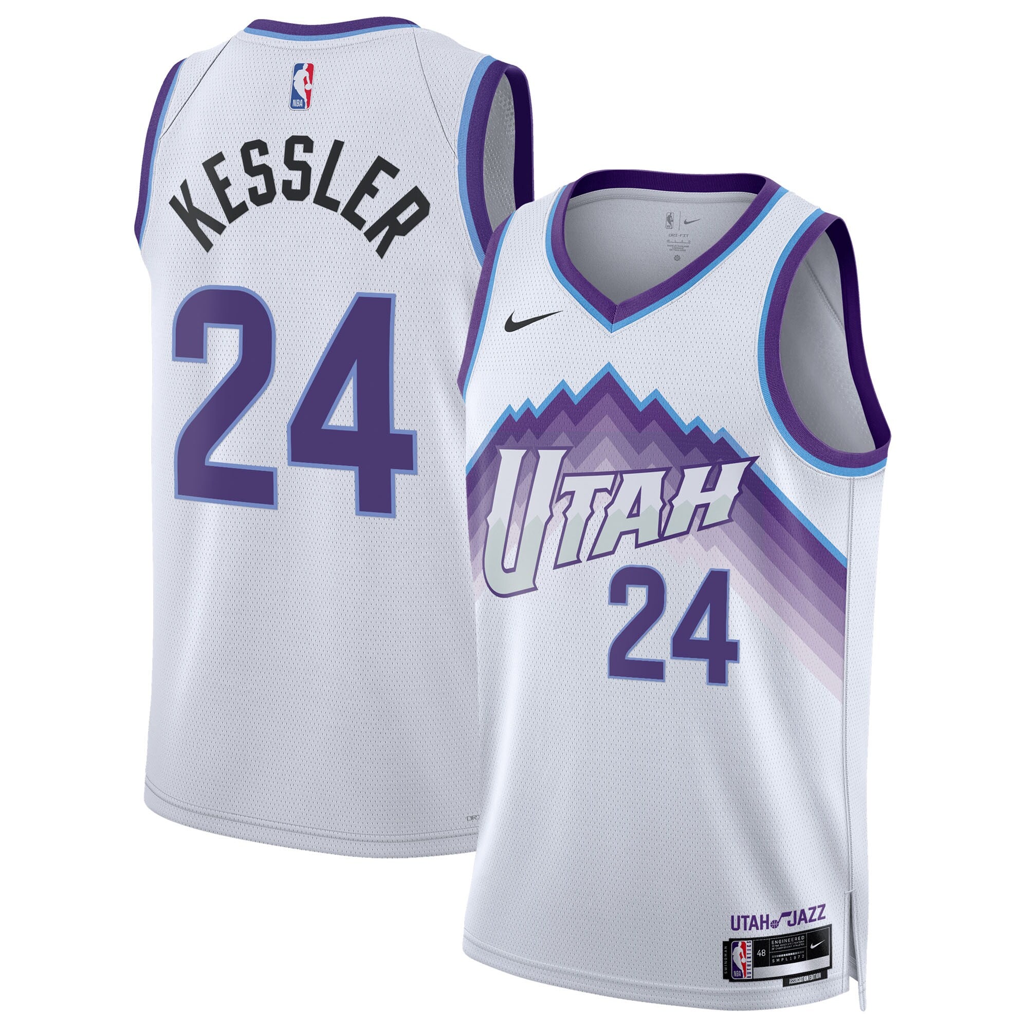 Walker Kessler Utah Jazz Unisex Swingman Jersey - Association Edition - White Basketball TJS0529