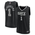 Victor Wembanyama San Antonio Spurs Fast Break Replica Player Jersey - Statement Edition - Black Basketball TJS0535