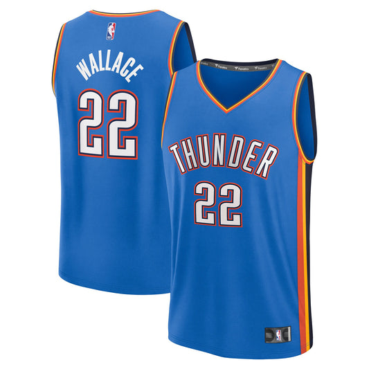 Cason Wallace Oklahoma City Thunder Fast Break Replica Player Jersey - Icon Edition - Blue Basketball TJS0557