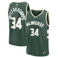 Giannis Antetokounmpo Milwaukee Bucks Fast Break Replica Player Jersey - Icon Edition - Hunter Green Basketball TJS0532