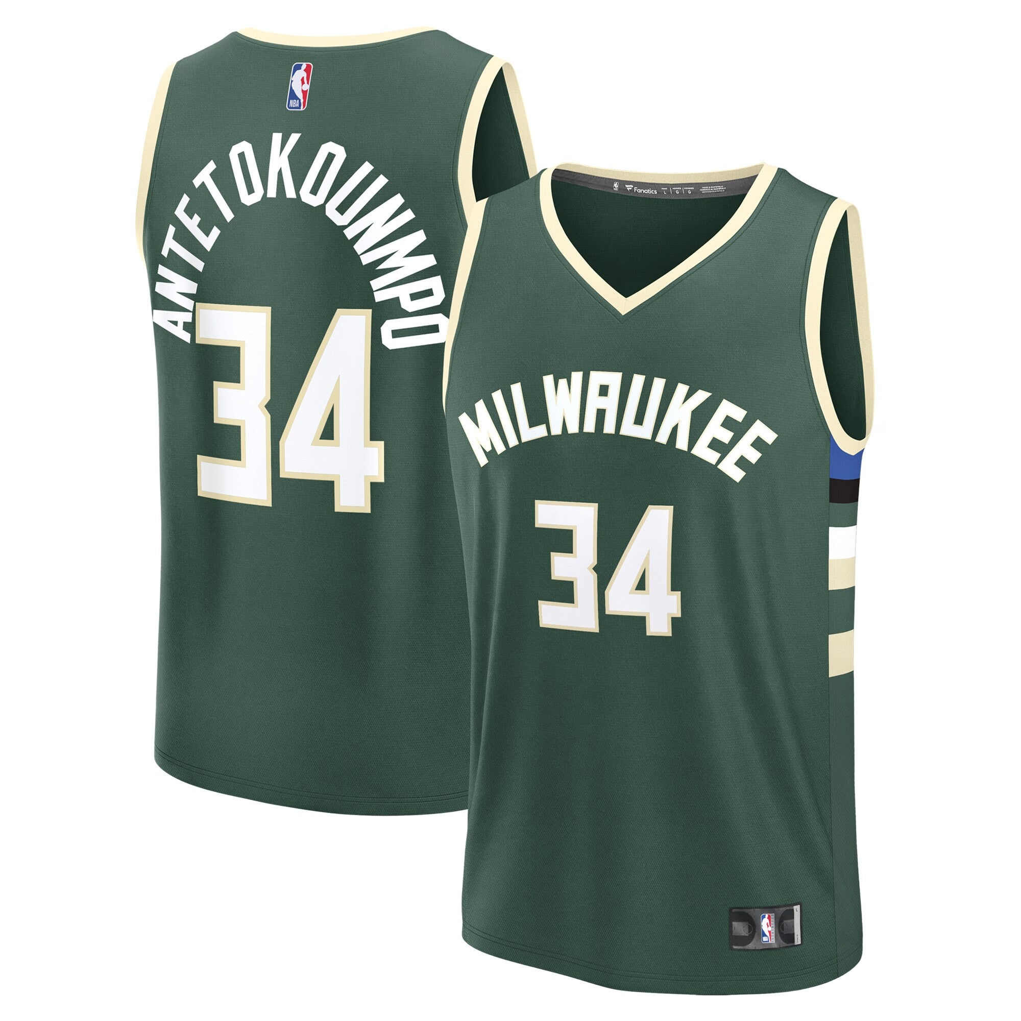 Giannis Antetokounmpo Milwaukee Bucks Fast Break Replica Player Jersey - Icon Edition - Hunter Green Basketball TJS0532