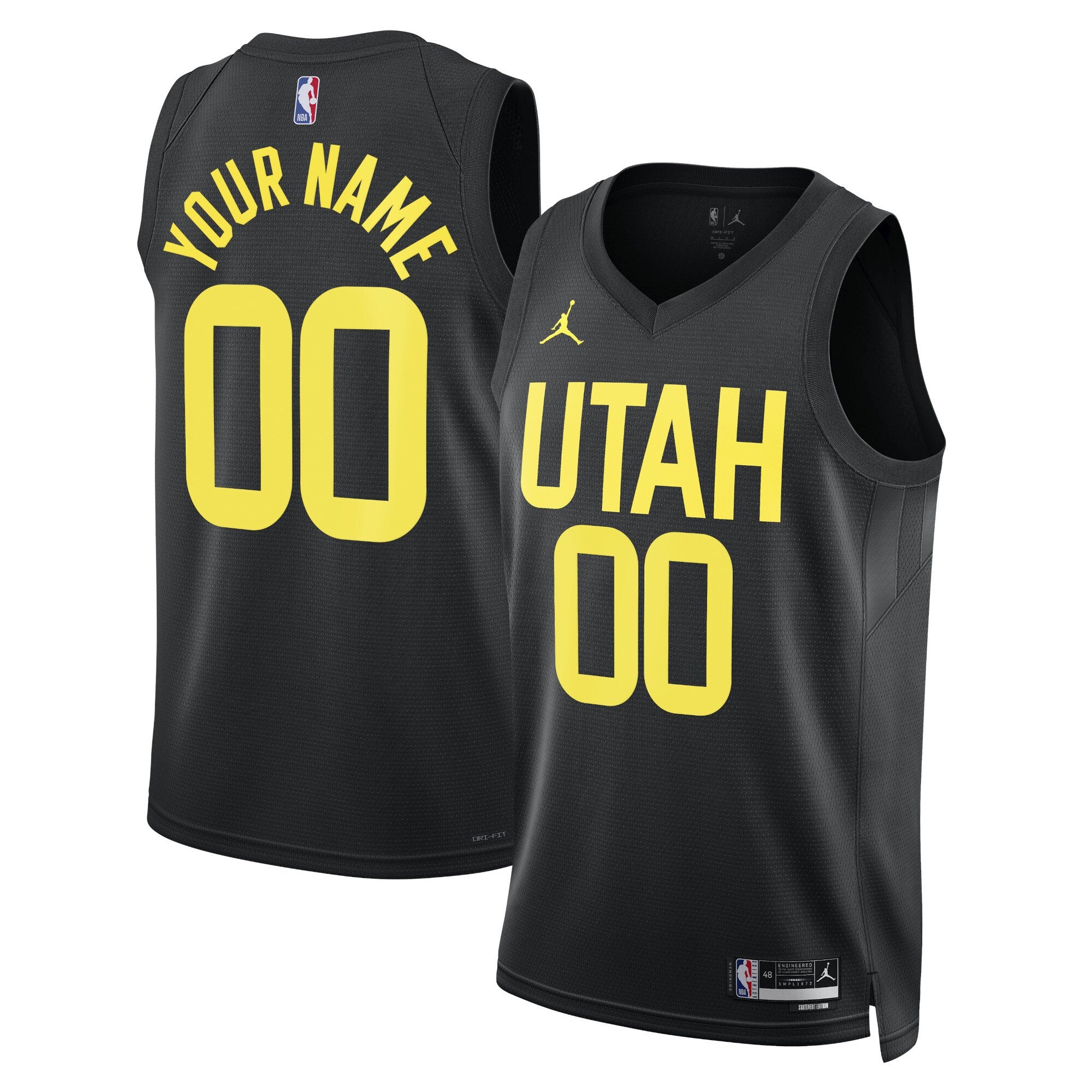 Utah Jazz Jordan Brand Unisex 2022/23 Swingman Custom Jersey - Statement Edition - Black Basketball TJS0346