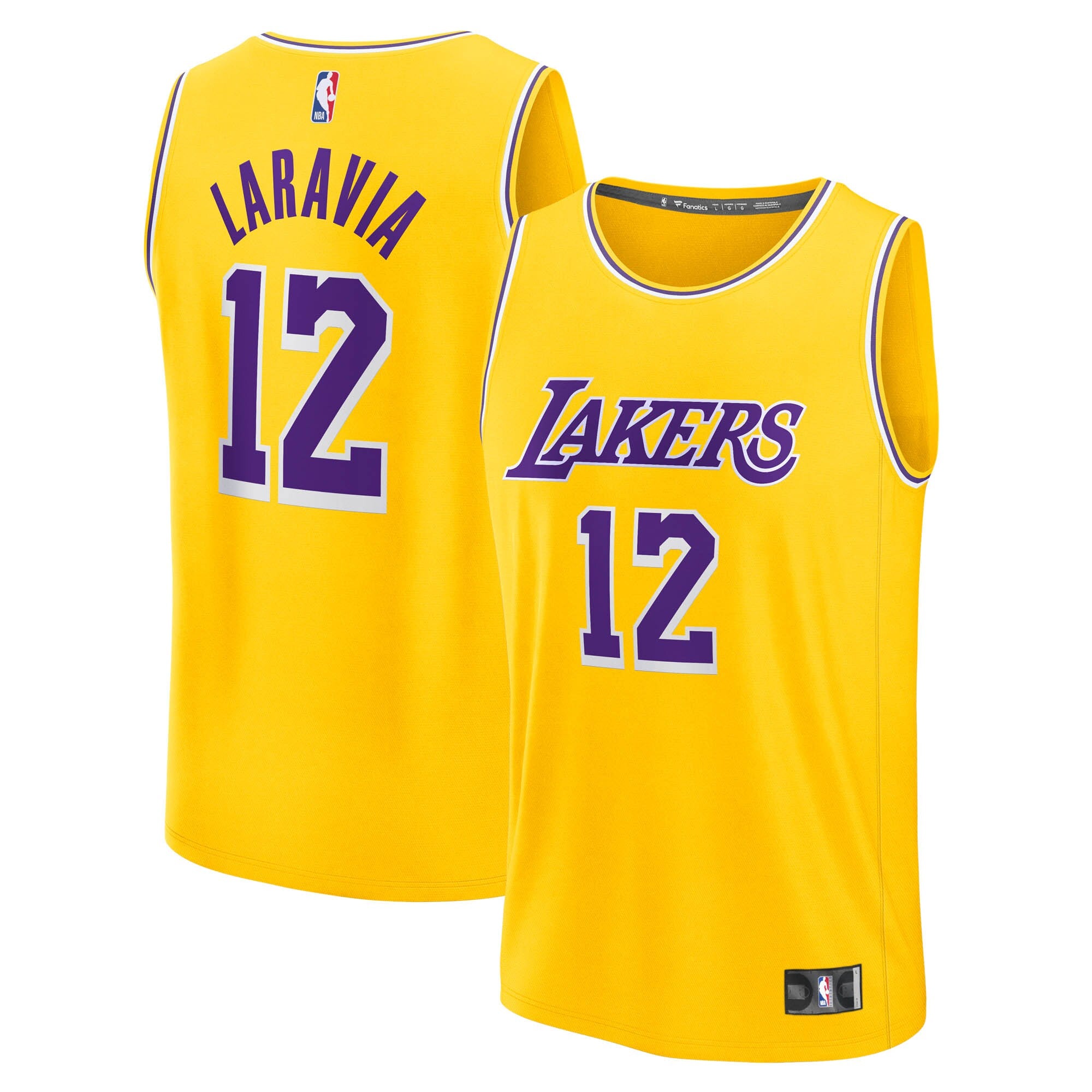 Jake LaRavia Los Angeles Lakers Fast Break Replica Jersey - Icon Edition - Gold Basketball TJS0563