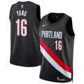 Yang Hansen Portland Trail Blazers Unisex Swingman Jersey - Icon Edition - Black Basketball TJS0542